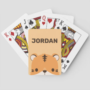 De Tijger van de klap met Persoonlijke Naam Pokerkaarten