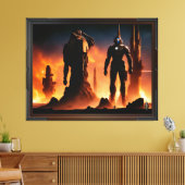 De Titans van Arkeros AI Concept Art van Xzendor7 Canvas Afdruk (Insitu (Woonkamer))