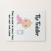 De Toddler - Glass als half vol maar niet lang Legpuzzel (Horizontaal)