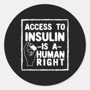 De toegang tot insuline is een mensenrecht Diabete Ronde Sticker
