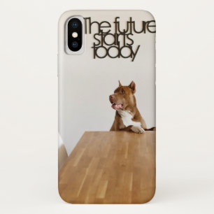"De toekomst begint vandaag – Schattig hondenontwe iPhone X Hoesje