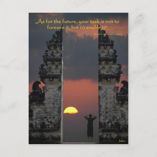 DE TOEKOMST BEHANDELEN BRIEFKAART