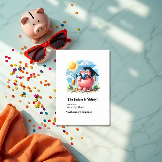 De toekomst is Bright Finance Afstuderen Foto Aankondiging