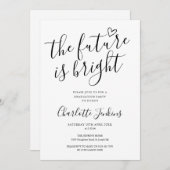 De toekomst is Bright Script Heart Graduation Part Kaart (Voorkant / Achterkant)