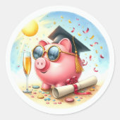 De Toekomst is Helder Afstuderen Financiën Ronde Sticker (Voorkant)