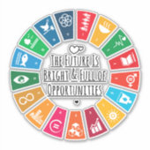 De toekomst is helder en vol kansen sticker (Voorkant)