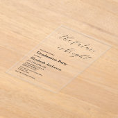 De toekomst is helder minimalistisch script Afstud Acryl Uitnodigingen (Laagn)