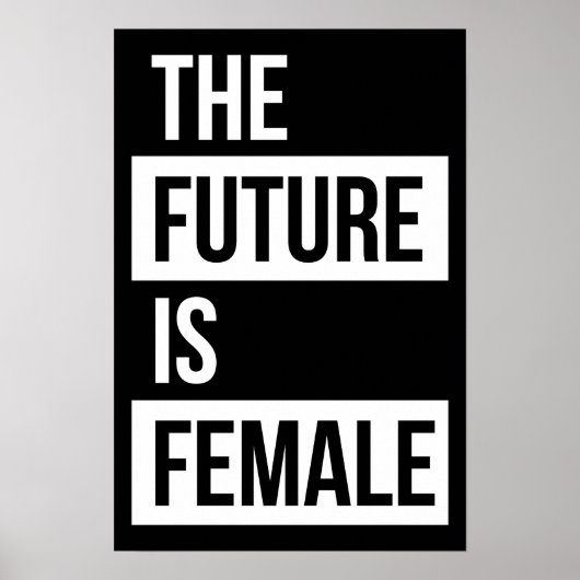 De toekomst is het Vrouw feministisch Poster (Voorkant)