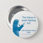 De toekomst is het waard - Kamala Harris Button (Voorkant /achterkant)