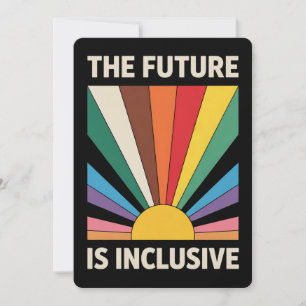 De toekomst is inclusief LGBTQ Pride Ally Rainbow Kaart