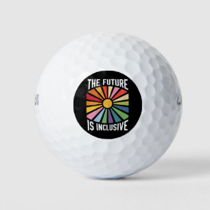 De Toekomst is Inclusief Regenboog Pride Trans Rec Golfballen