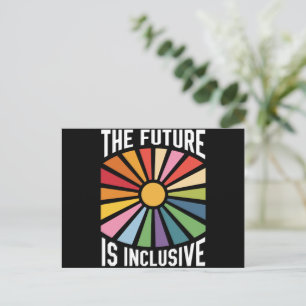 De Toekomst is Inclusief Regenboog Pride Transrech Briefkaart