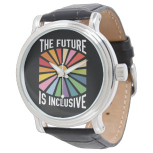 De Toekomst is Inclusieve Regenboog Pride Trans Re Horloge