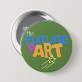 De toekomst is Kunst Indie Kunstenaars Ronde Button 7,6 Cm (Voorkant /achterkant)