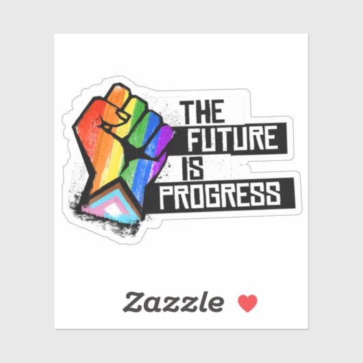 De toekomst is Progress Pride Sticker (Vel)