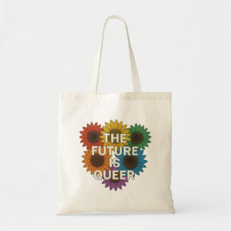 De toekomst is queer - Rainbow Sunflowers Tote Bag
