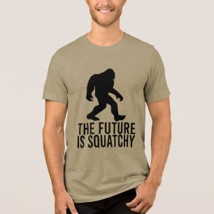 De toekomst is squatchy - grappig Bigfoot Tri-Blend Shirt
