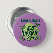 De toekomst is vegan design ronde button 7,6 cm (Voorkant /achterkant)