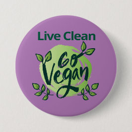 De toekomst is vegan design ronde button 7,6 cm
