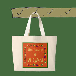 De toekomst is VEGAN Grote Tote Bag