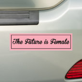 De toekomst is Vrouw-bumper sticker (Op auto)