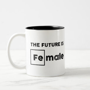 De toekomst is Vrouw Fe Chemical Symbol Mok