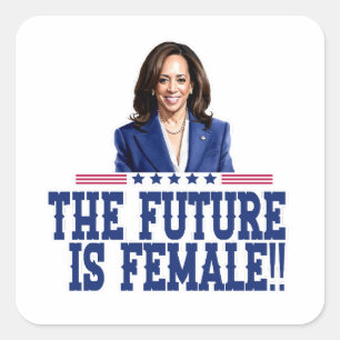 De toekomst is Vrouw Kamala Harris Vierkante Sticker