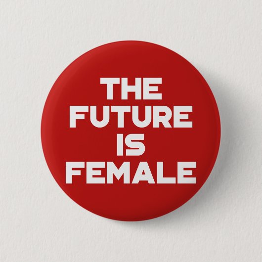 De toekomst is Vrouw. Ronde Button 5,7 Cm (Voorkant)