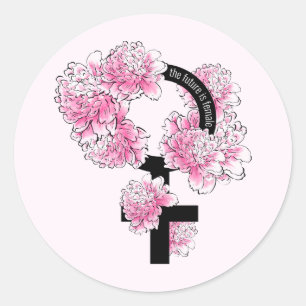 De toekomst is Vrouw Ronde Sticker