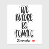De toekomst is vrouw sticker (Vel)