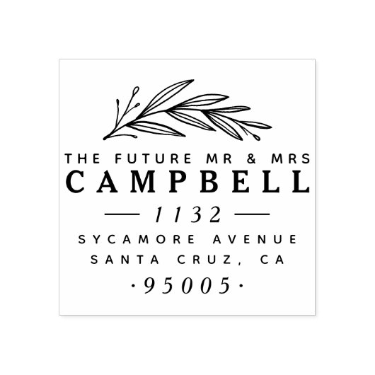 De toekomst Mr & Mrs | Adres filiaal Rubberstempel (Afrduk)