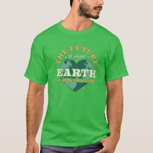 De toekomst van de planeet aarde ligt in mijn klas t-shirt