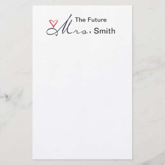 De toekomst van mevrouw - pas je eigen model aan! briefpapier (Voorkant)