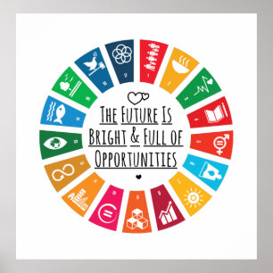 De toekomst ziet er zonnig uit met kansen poster
