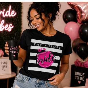 De toekomstige bruid White Glam vrijgezellenfeest  Tri-Blend Shirt