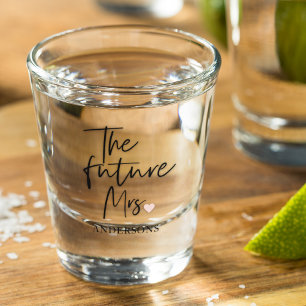 De toekomstige mevrouw en Uw naam Modern schoonh Shot Glas
