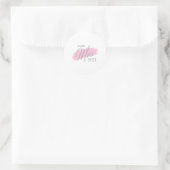 De toekomstige mevrouw Smith - Grijs lettertype | Ronde Sticker (Tas)