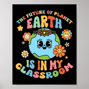 De toekomstige planeet Aarde is in mijn slaapkamer Poster
