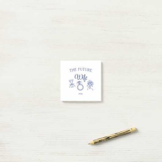 De toekomstige vrouw post-it® notes (Op bureau)