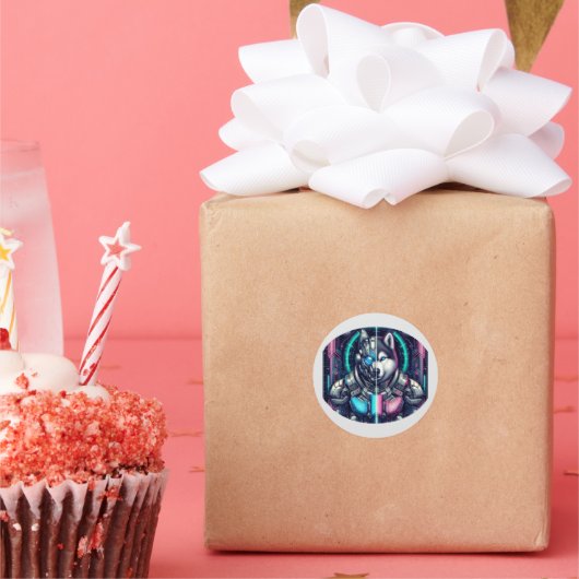 De Toekomstige Wolf Ronde Sticker (Feest)