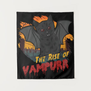 De toename van Vampurr - Parody Cat Kat Halloween Wandkleed
