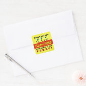DE TOETS - (vormopties) Vierkante Sticker (Envelop)