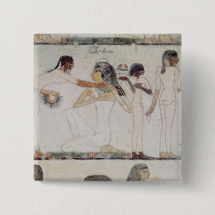 De Toilet der Noblewomen Vierkante Button 5,1 Cm