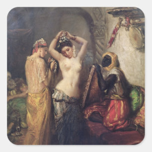 De Toilet in de Seraglio Vierkante Sticker