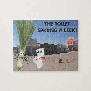 De Toilet Sprung is een leek. Legpuzzel