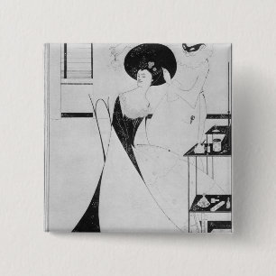De toilet van Salome Vierkante Button 5,1 Cm