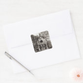 De Tomb van Abelard en Heloise, gebouwd in 1817 Vierkante Sticker (Envelop)