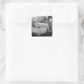 De Tomb van Tusitala Vierkante Sticker (Tas)