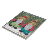 "De Tomten" Kerstmis Tegeltje (Zijkant)