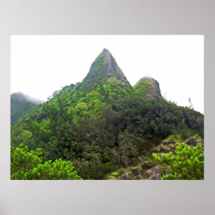 De top van Pali Lookout poster op Oahu